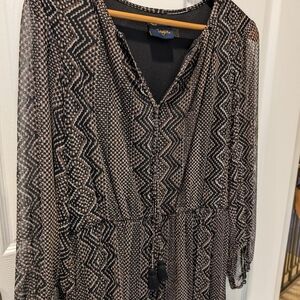Just...Taylor Long Sleeved Mesh Maxi Dress sz L